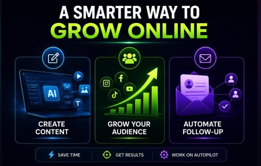 A smarter way to grow online - create content, grow your audience, automate follow-up