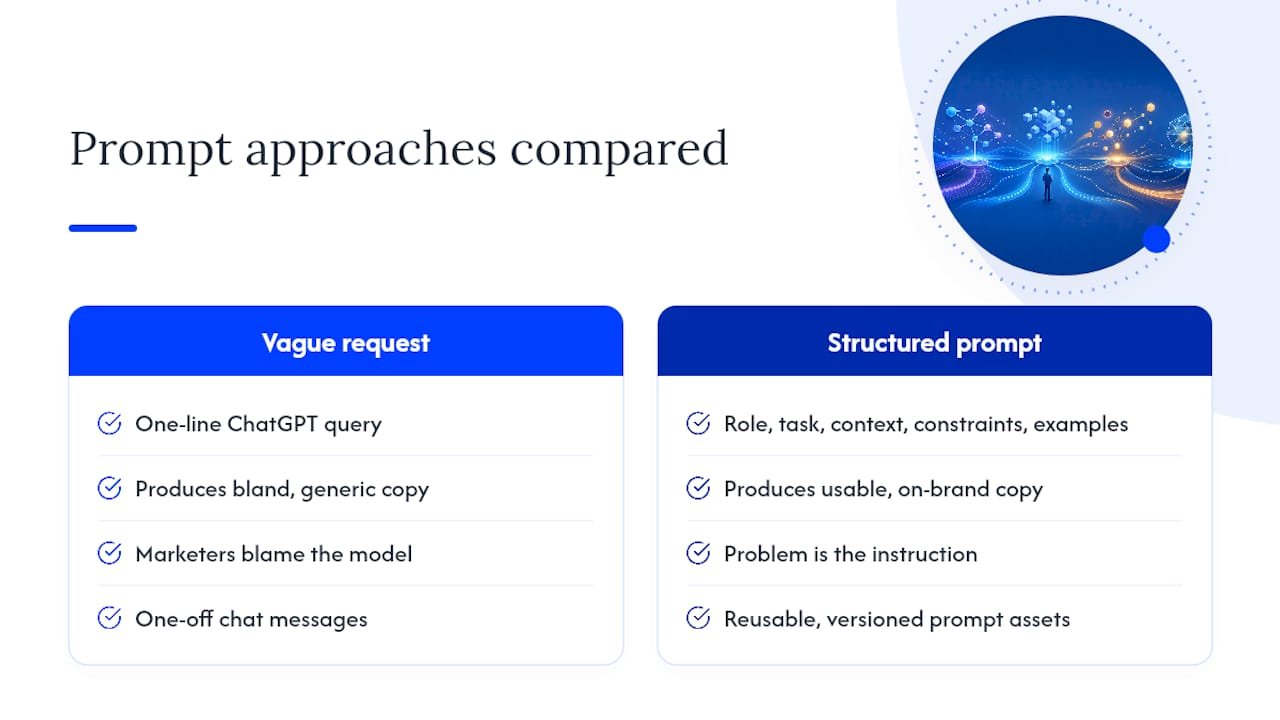 What Prompt Engineering for Marketing Actually Means — overview diagram