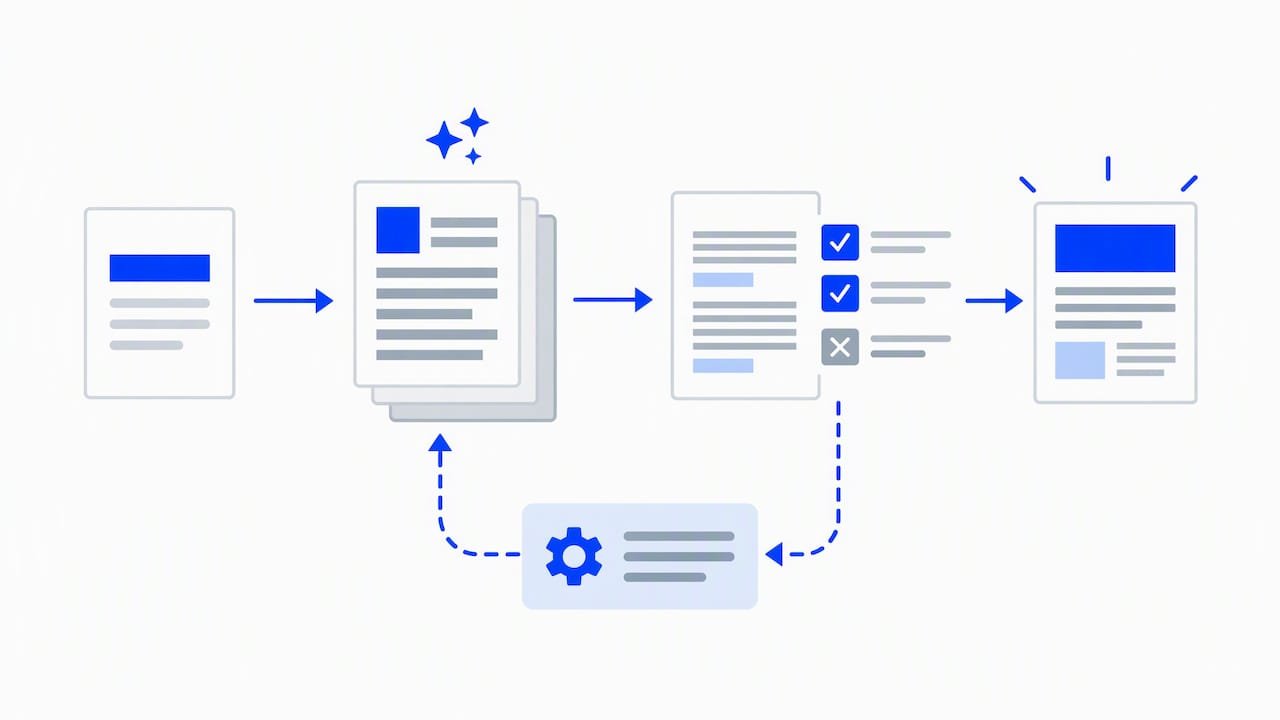 Human-led workflow for AI newsletter drafting