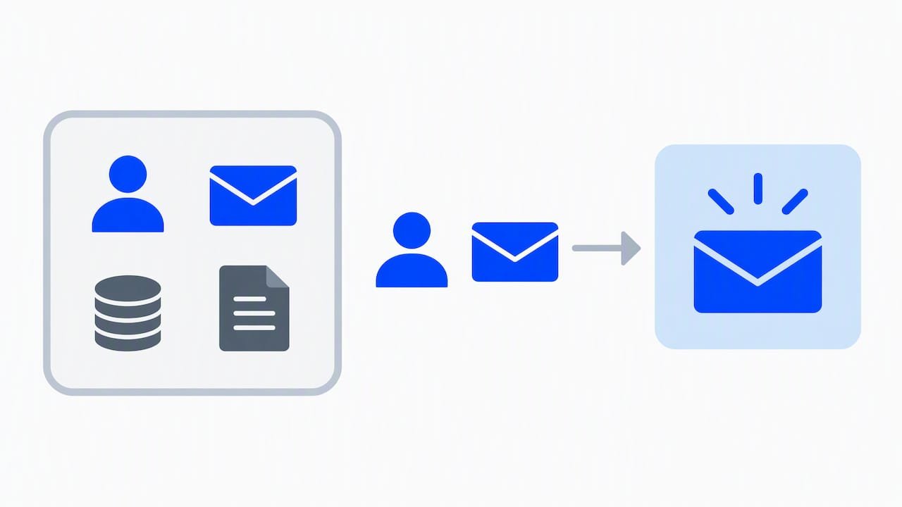 Only welcome-email fields pass downstream