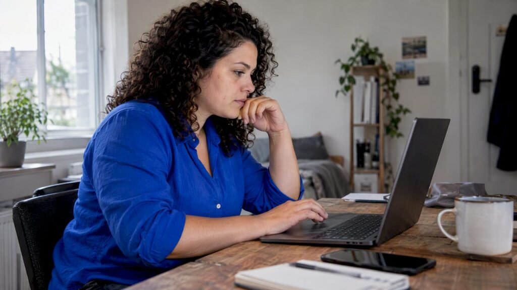 Marketer reviewing an affiliate email link