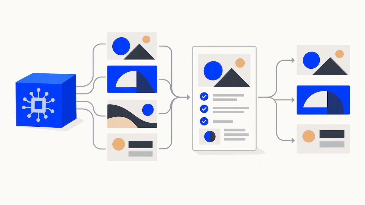 AI ad variations refined by human judgment