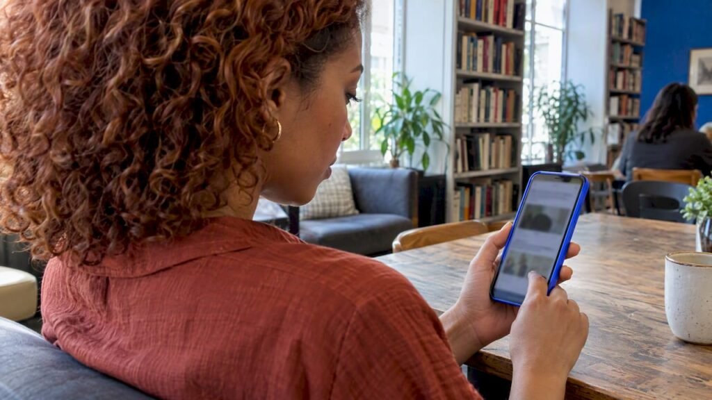 Reader viewing a sponsored content feed