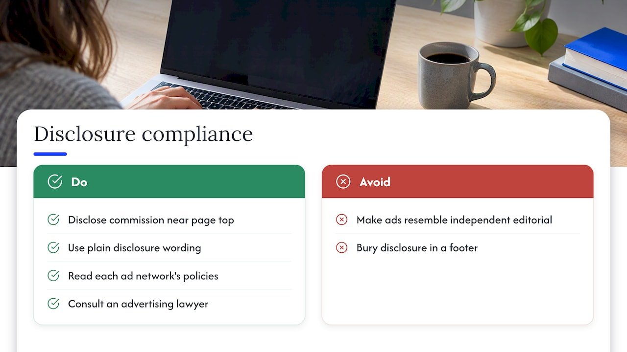 Staying compliant: disclosure on the ad and the page — overview diagram